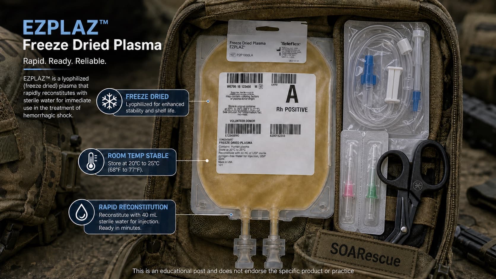 The First FDA-Licensed Freeze-Dried Plasma in the U.S.: What EZPLAZ Actually Changes